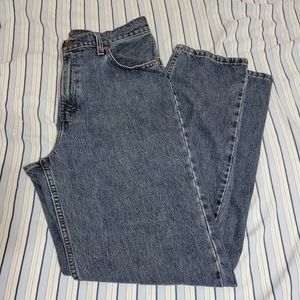 LEVIS relaxed fit tapered leg dark wash jeans